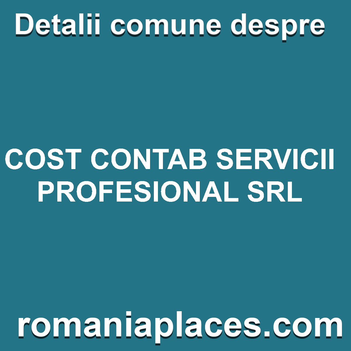 COST CONTAB SERVICII PROFESIONAL SRL