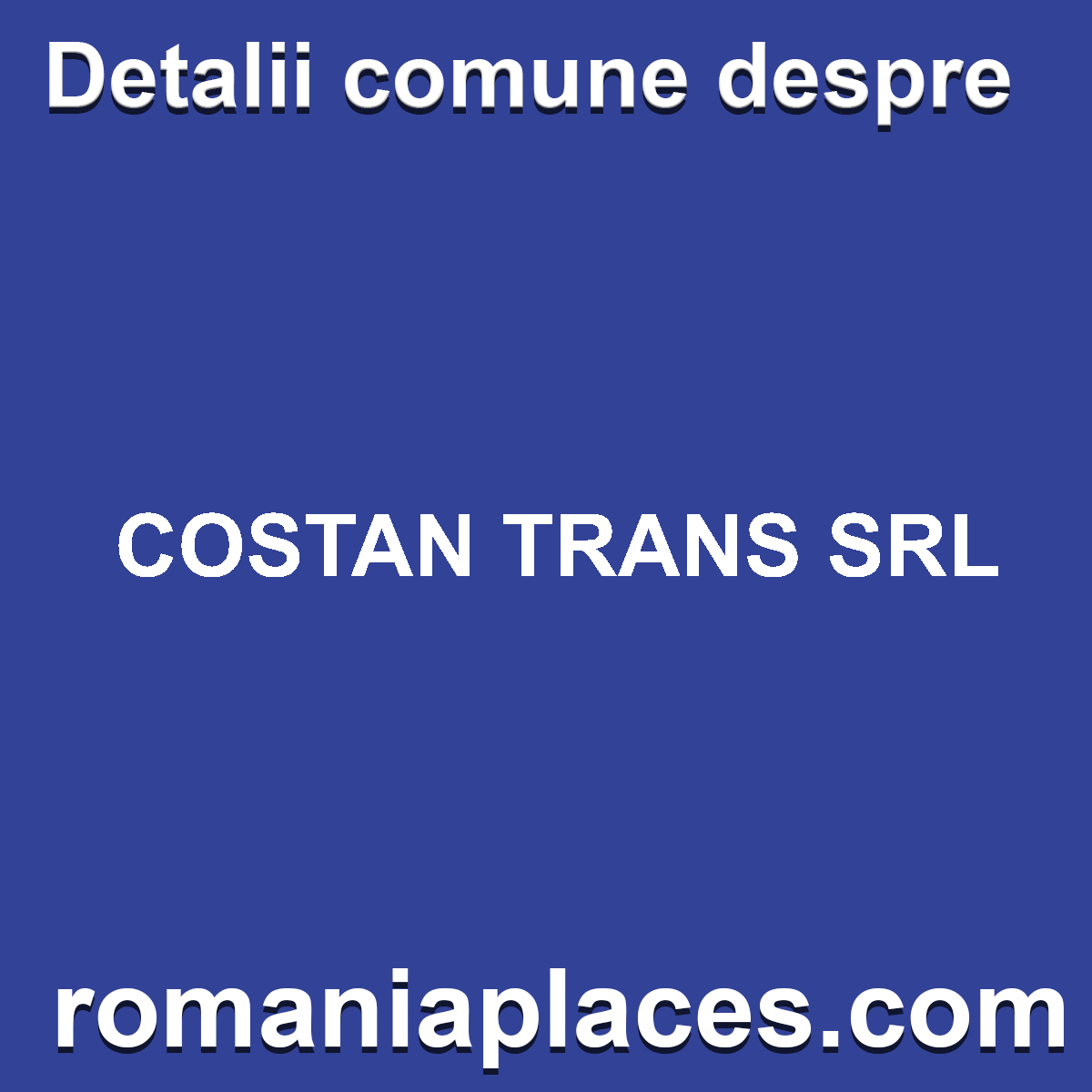 COSTAN TRANS SRL