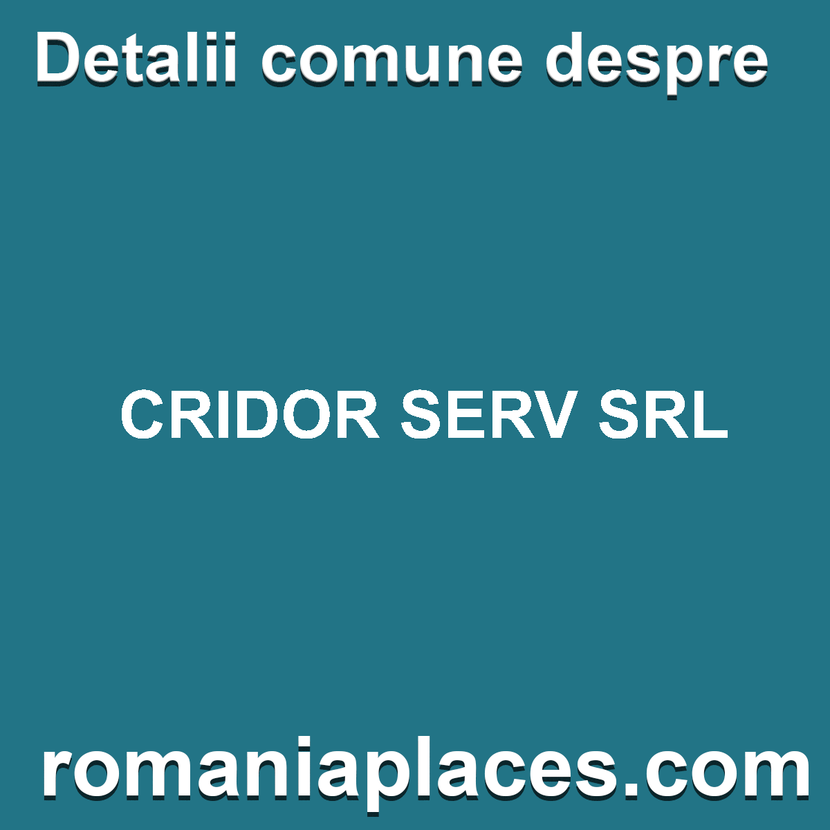 CRIDOR SERV SRL