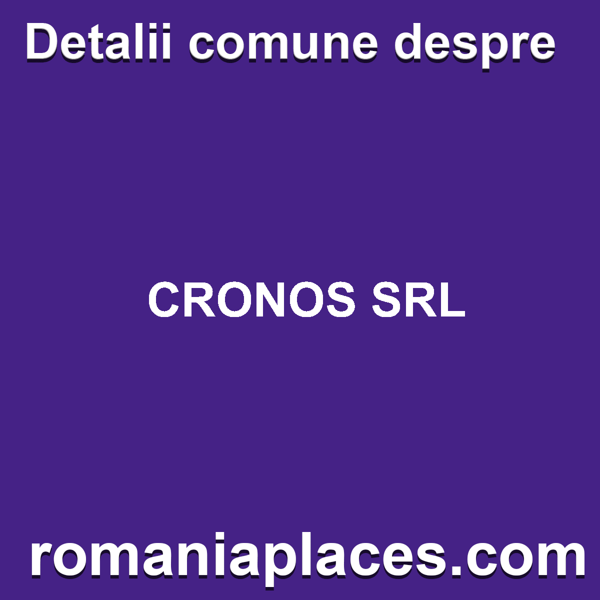 CRONOS SRL