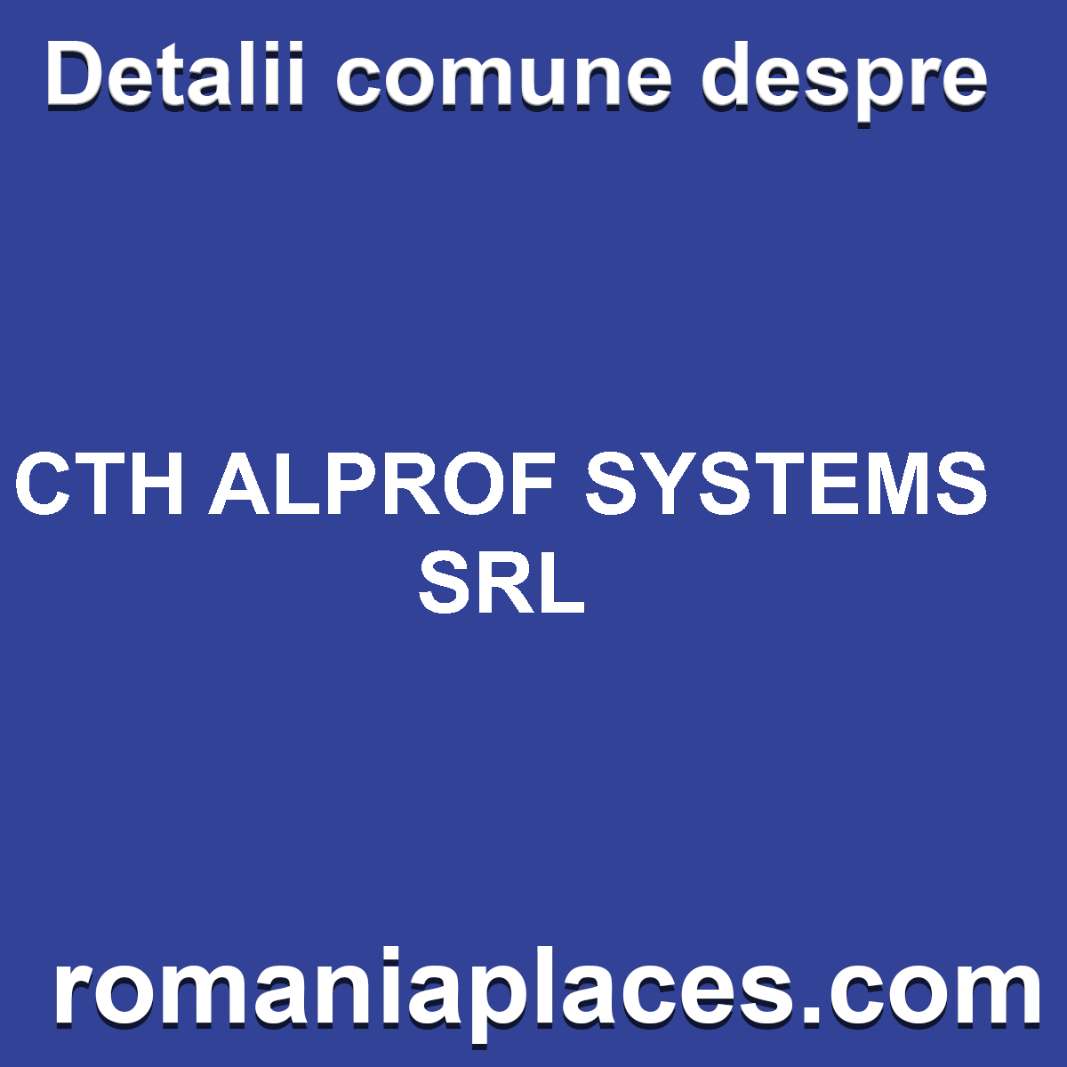 CTH ALPROF SYSTEMS SRL