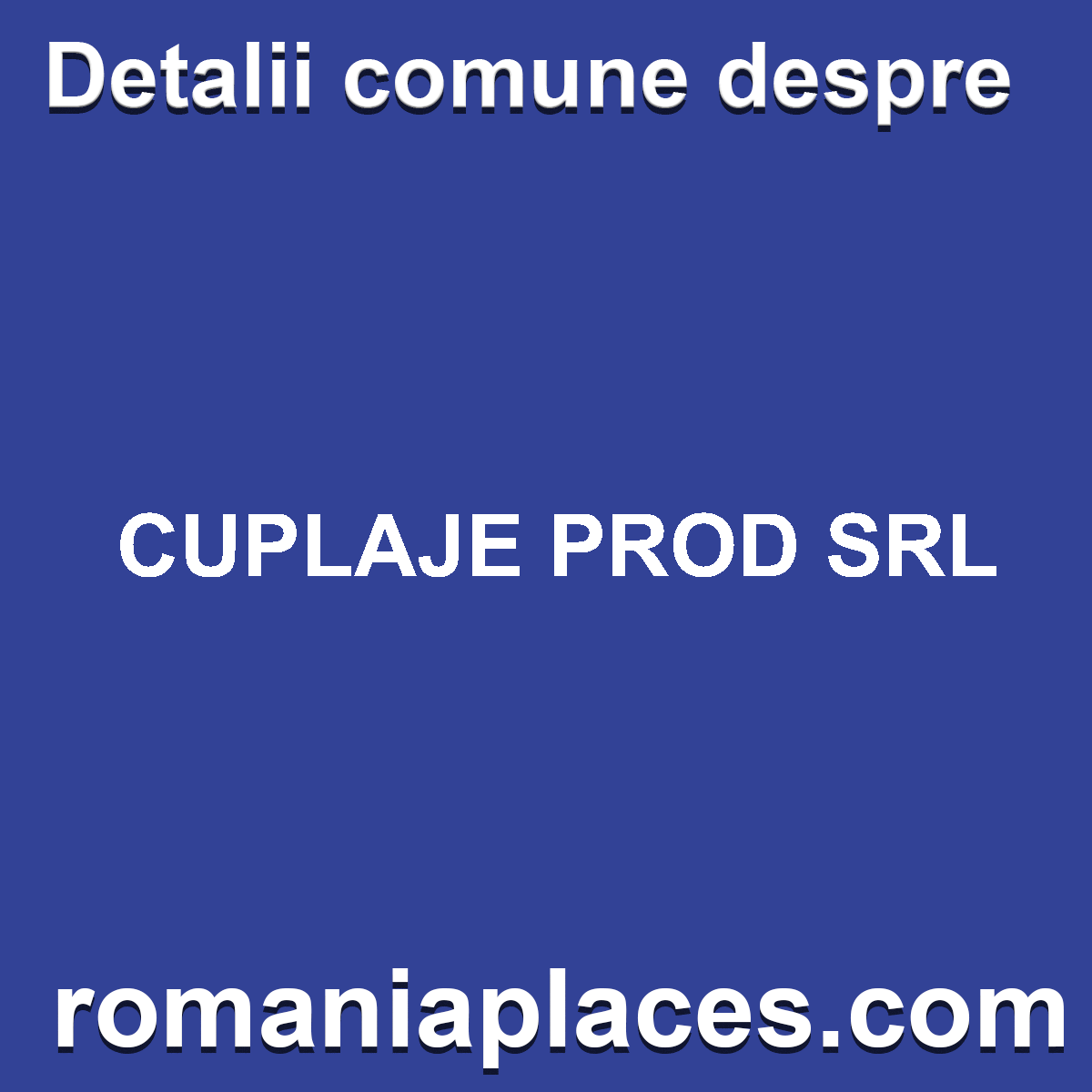 CUPLAJE PROD SRL