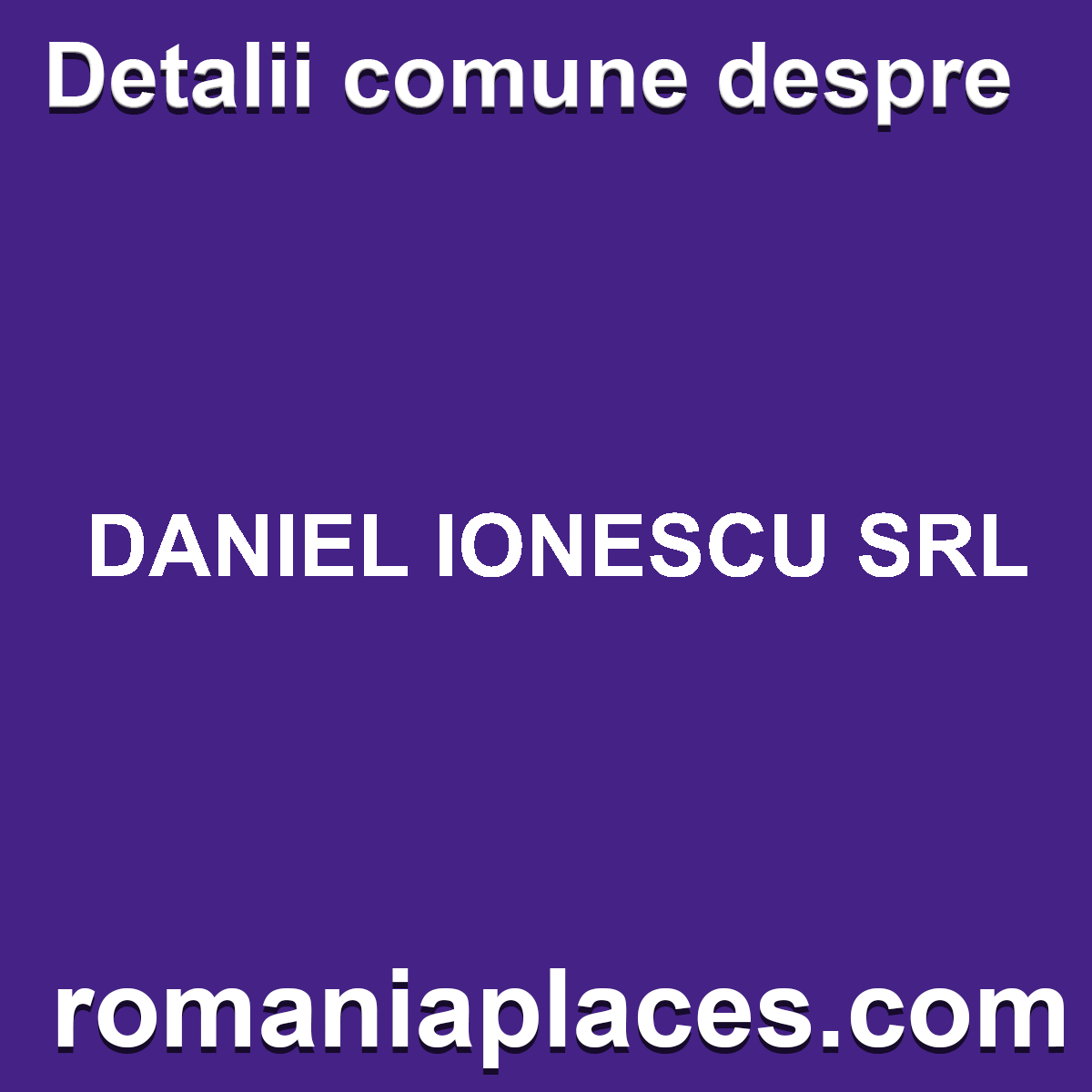 DANIEL IONESCU SRL