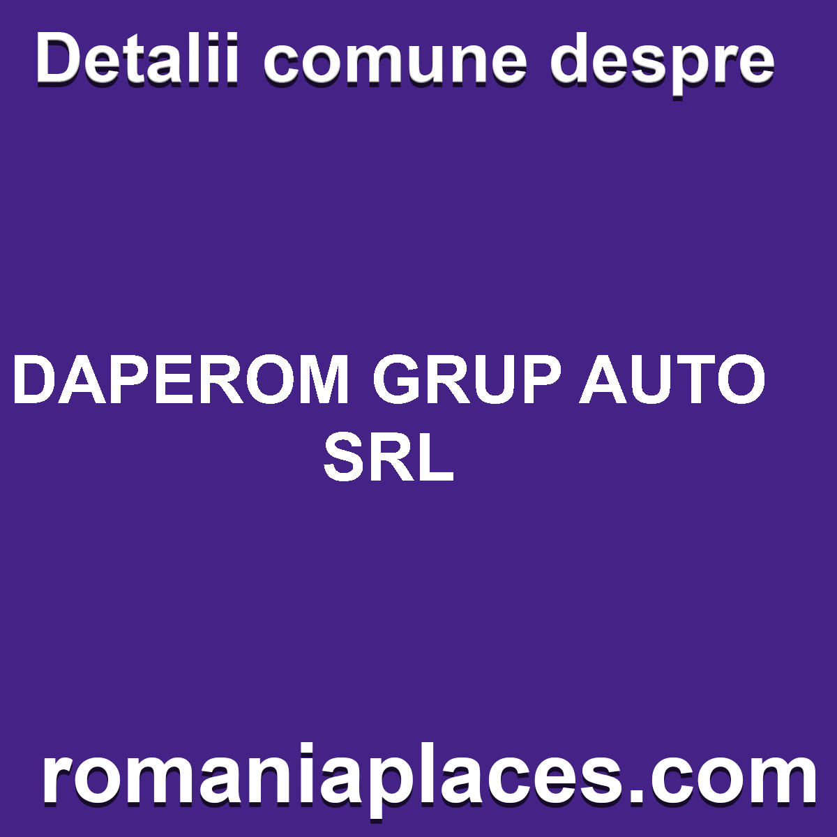 DAPEROM GRUP AUTO SRL