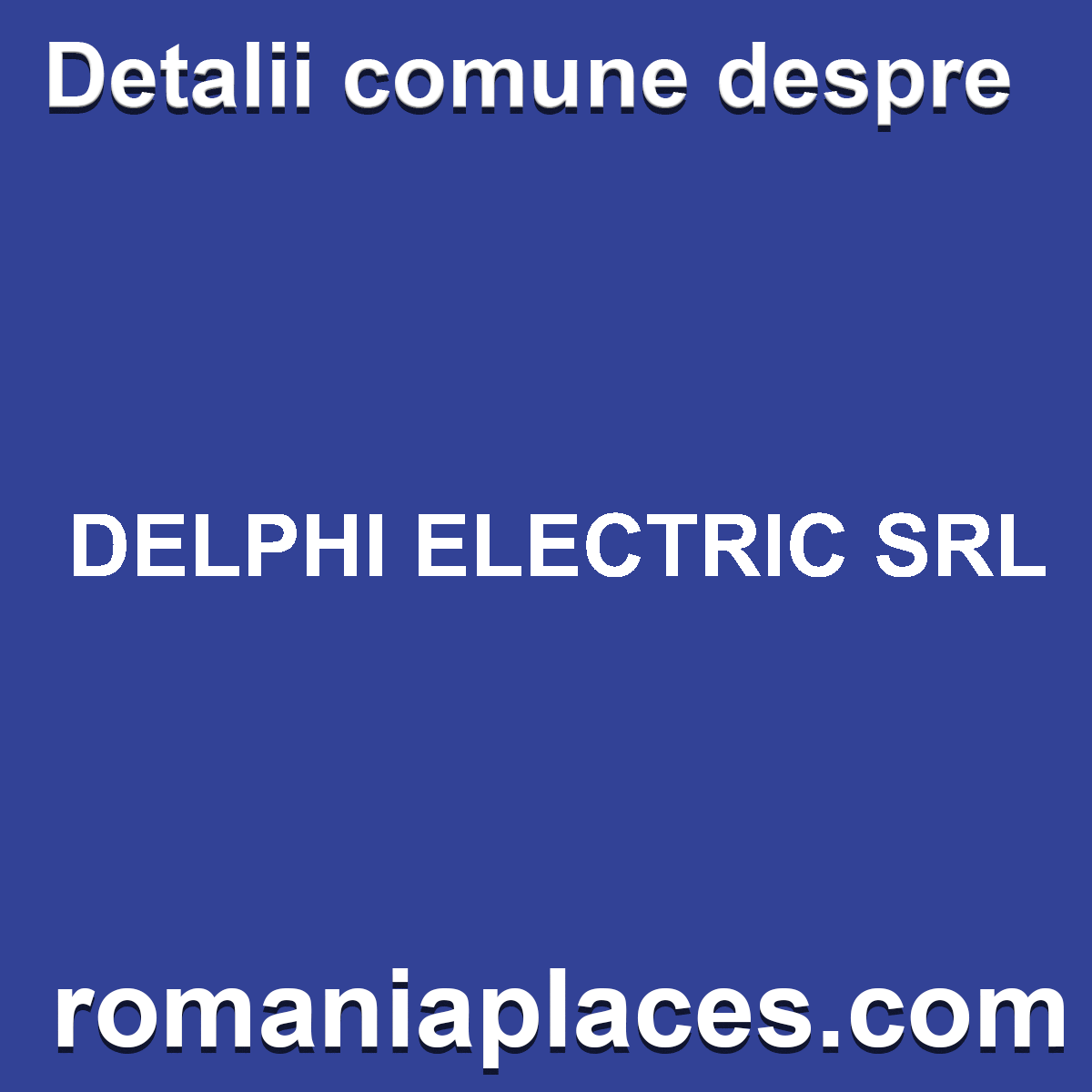 DELPHI ELECTRIC SRL