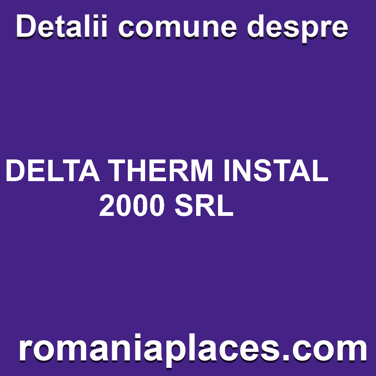 DELTA THERM INSTAL 2000 SRL