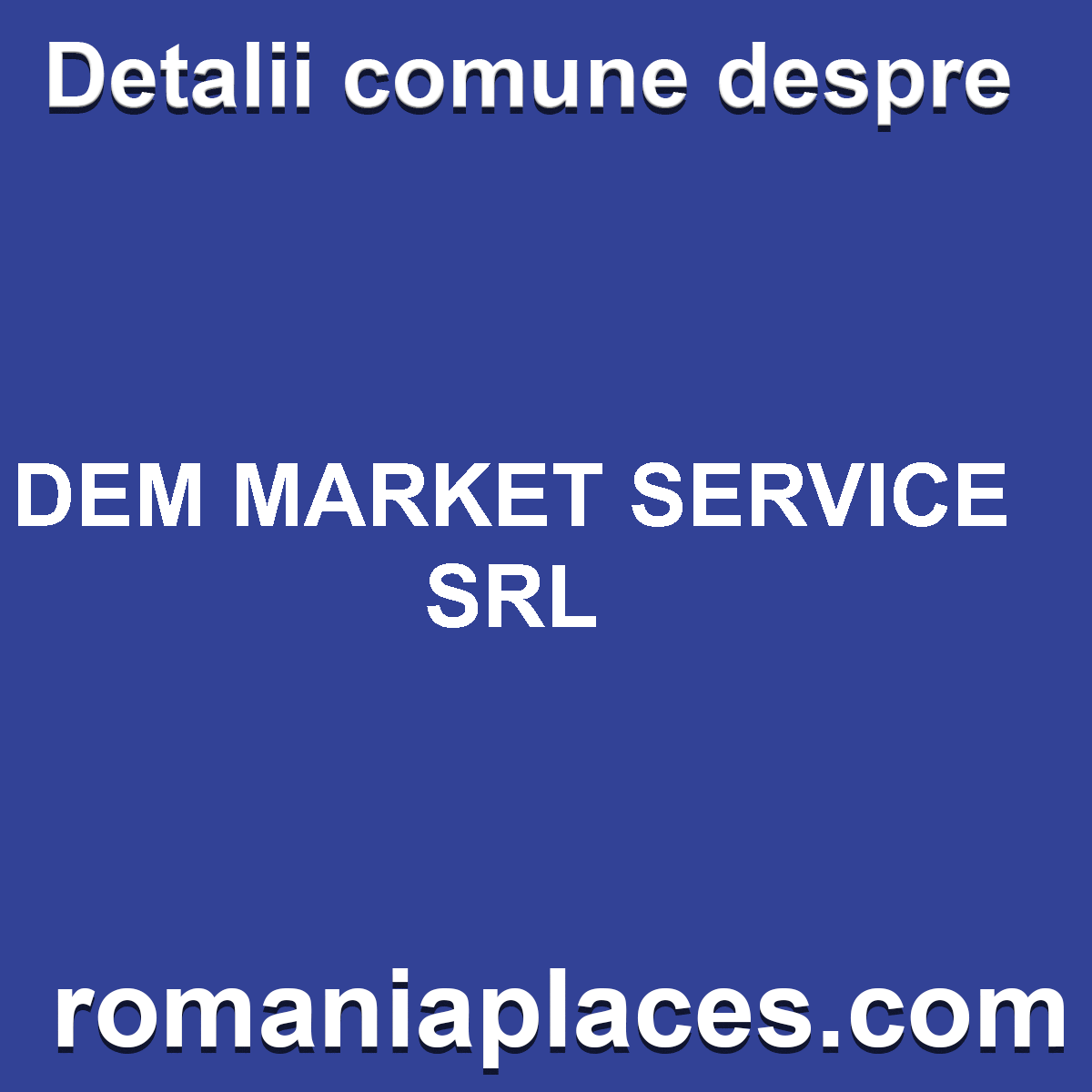 DEM MARKET SERVICE SRL