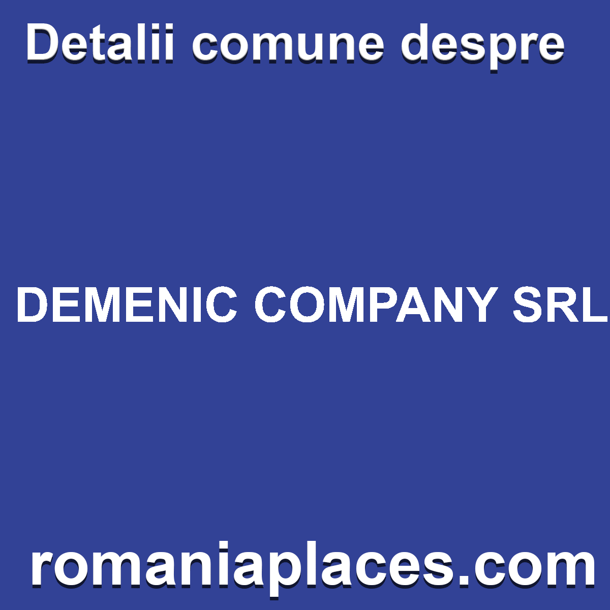 DEMENIC COMPANY SRL