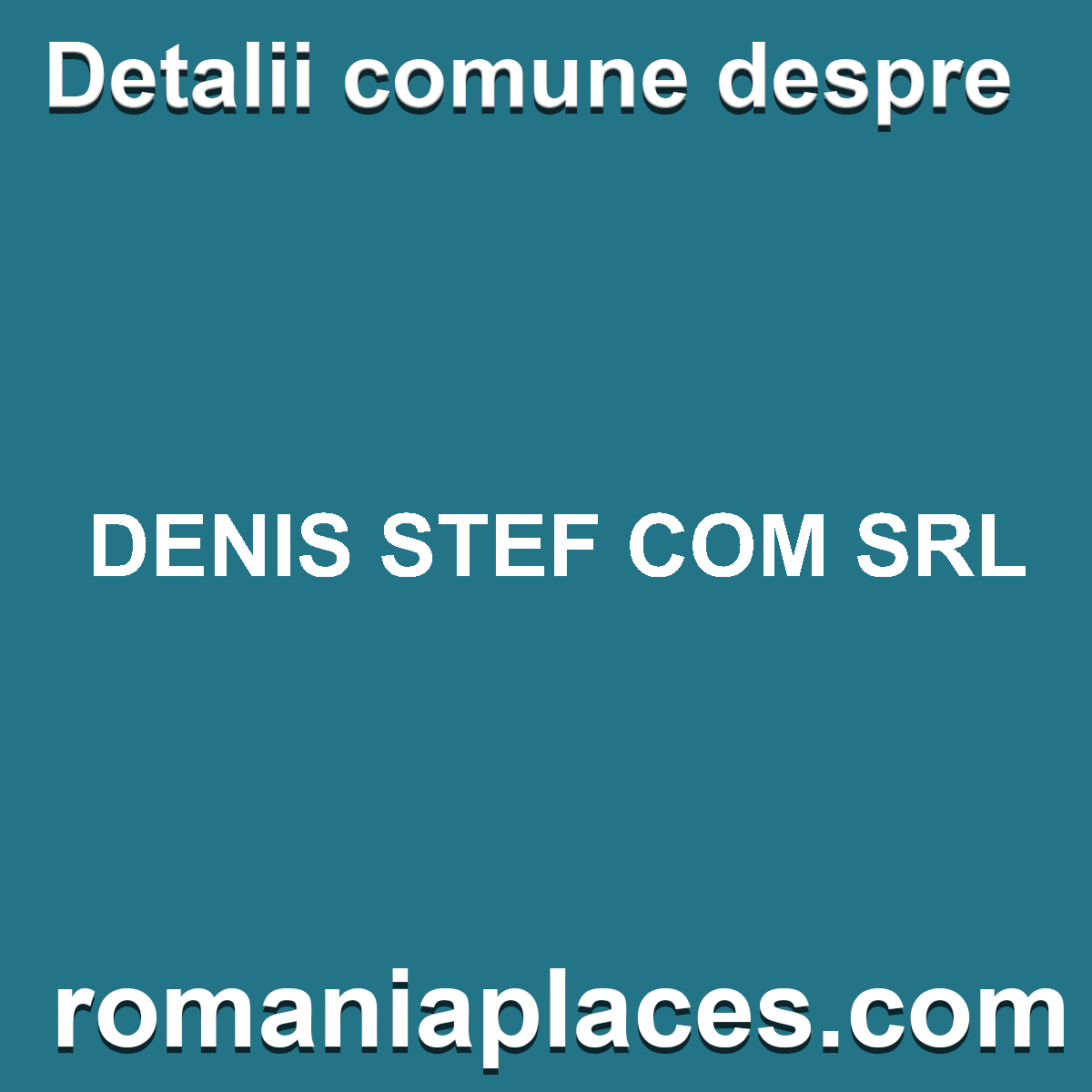 DENIS STEF COM SRL