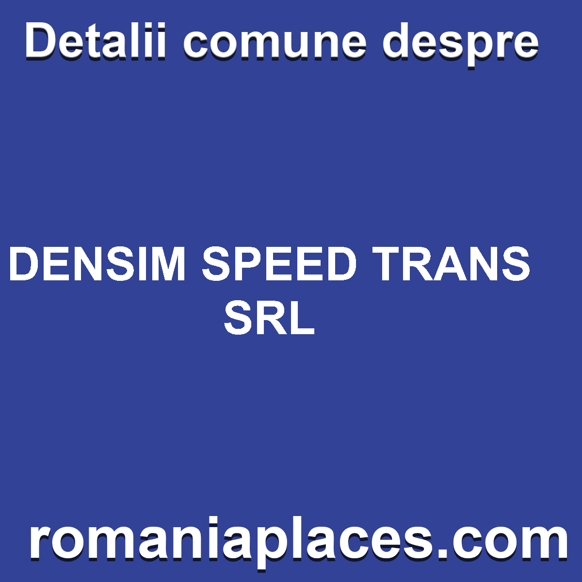DENSIM SPEED TRANS SRL