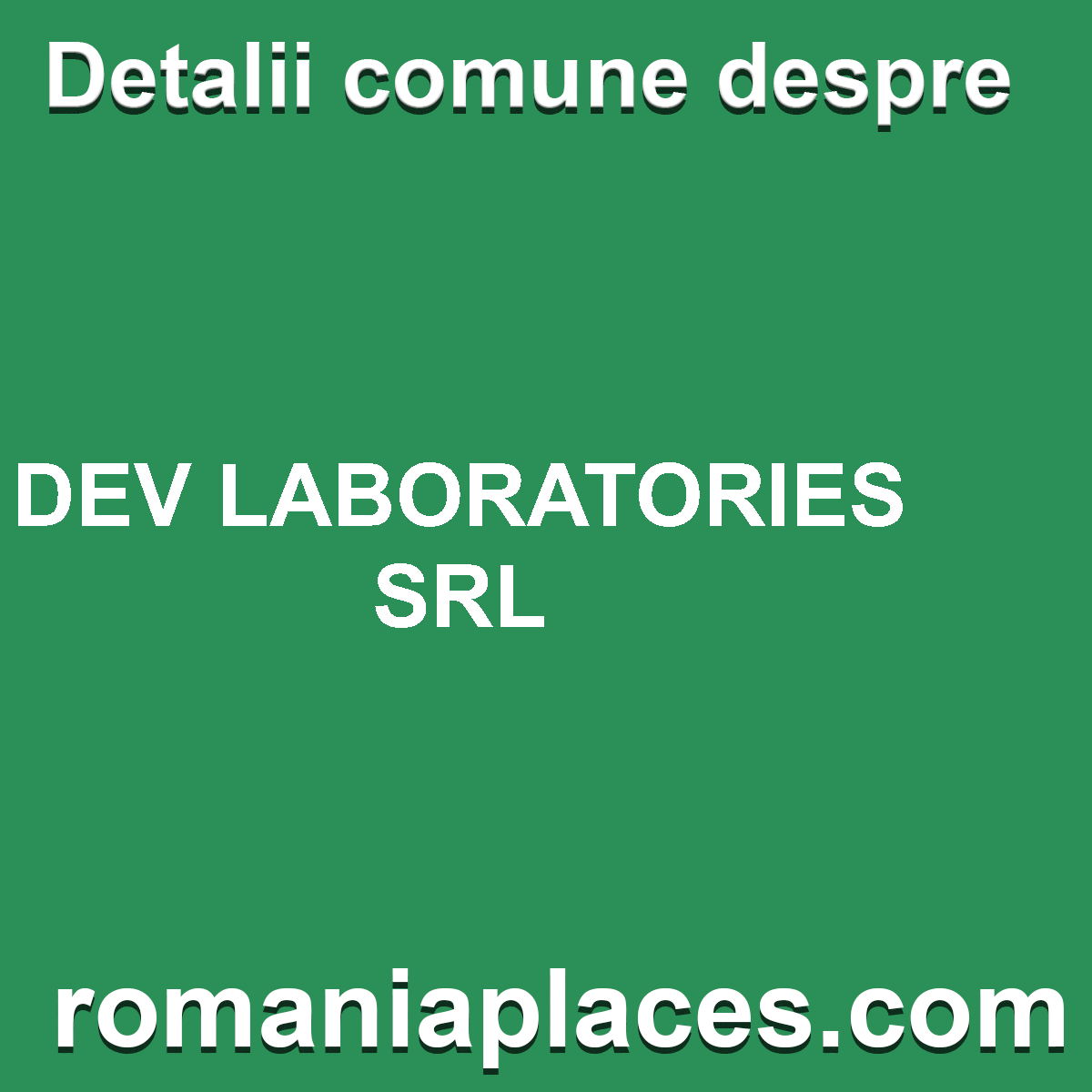 DEV LABORATORIES SRL