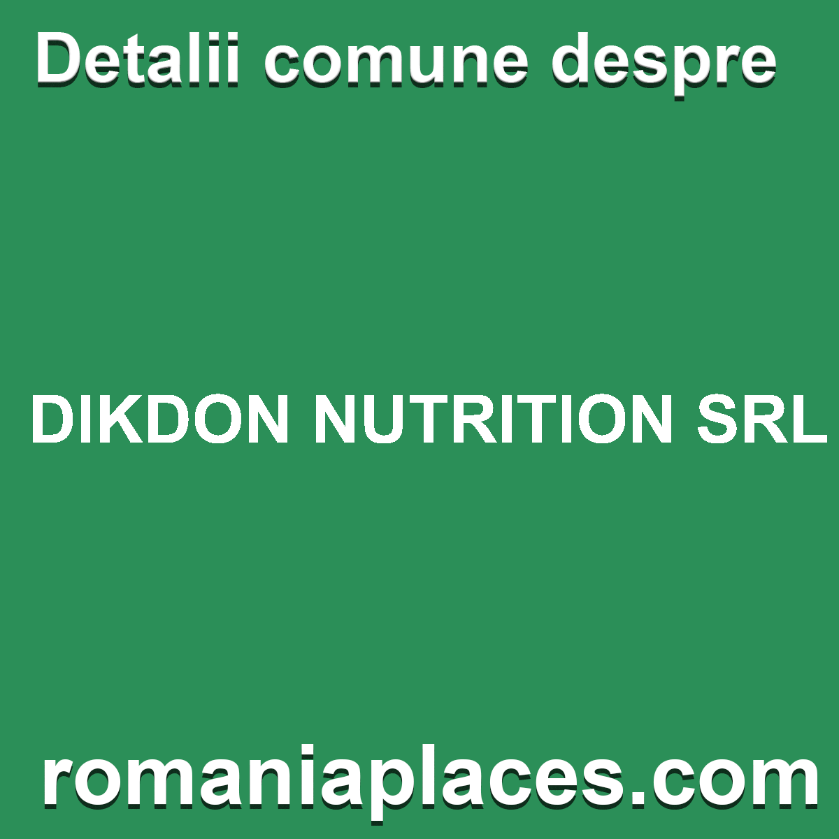 DIKDON NUTRITION SRL