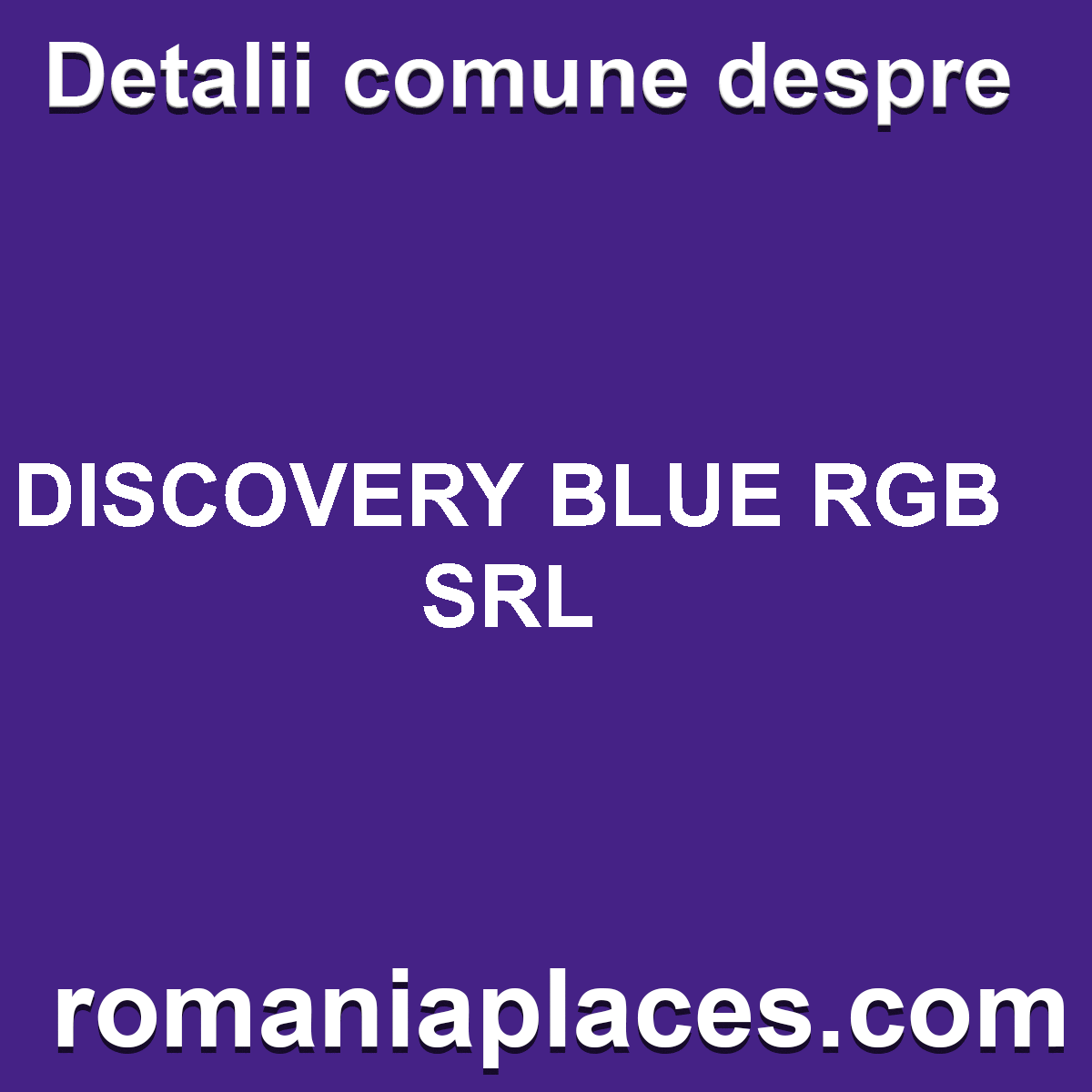 DISCOVERY BLUE RGB SRL