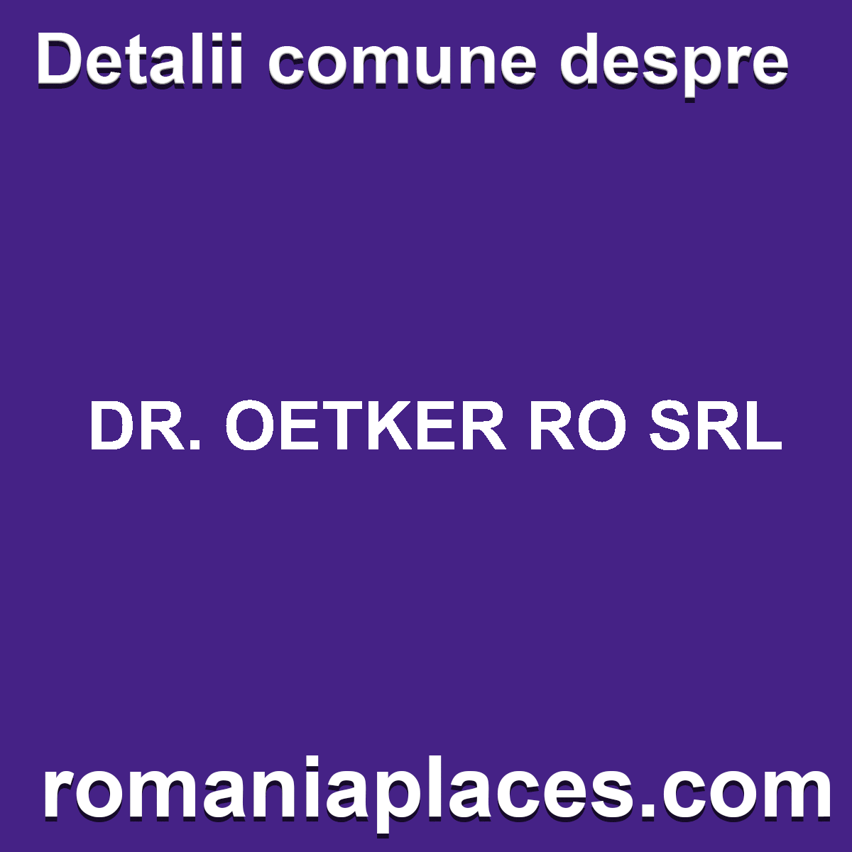 DR. OETKER RO SRL