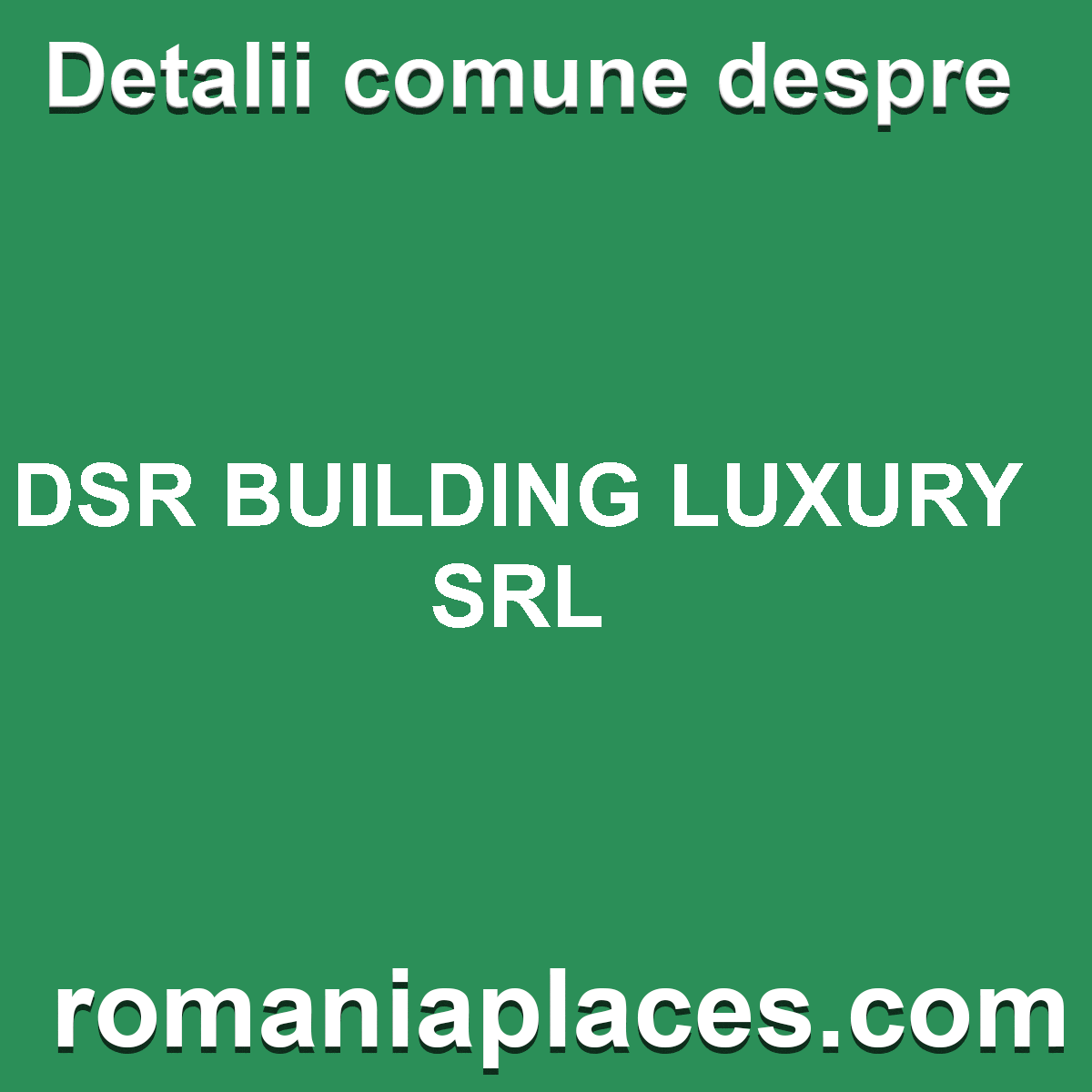 DSR BUILDING LUXURY SRL