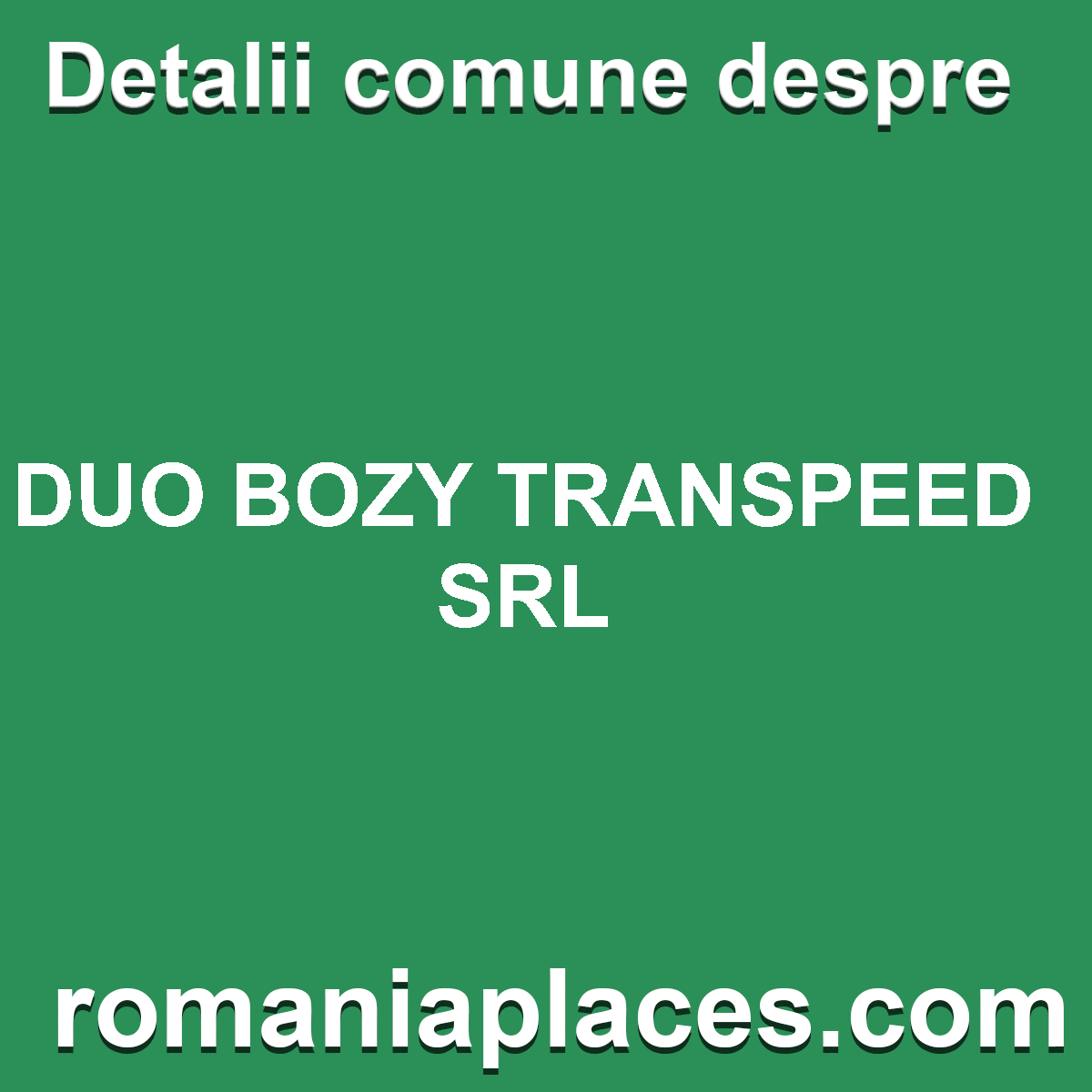 DUO BOZY TRANSPEED SRL