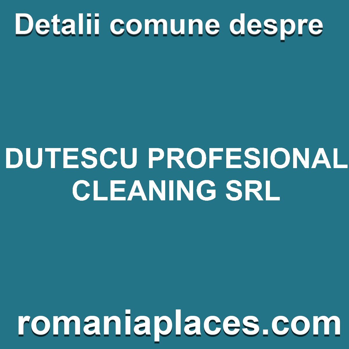 DUTESCU PROFESIONAL CLEANING SRL