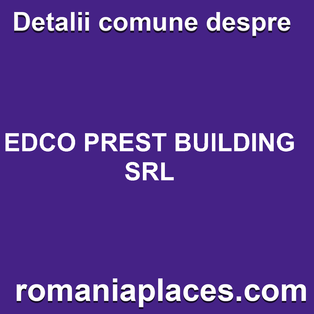 EDCO PREST BUILDING SRL
