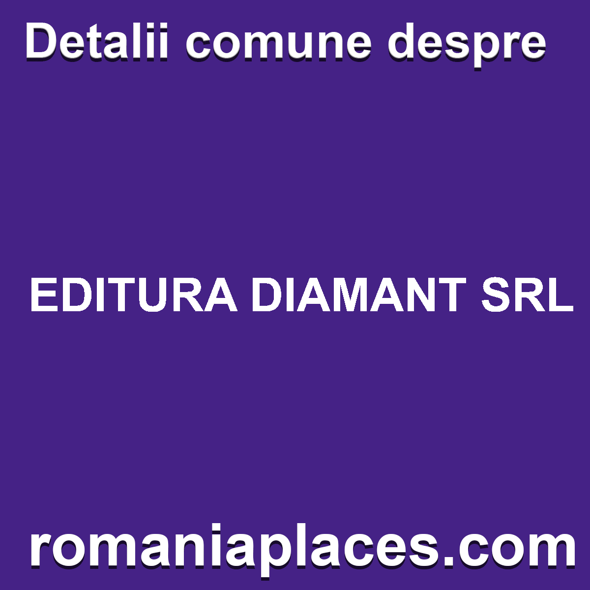 EDITURA DIAMANT SRL