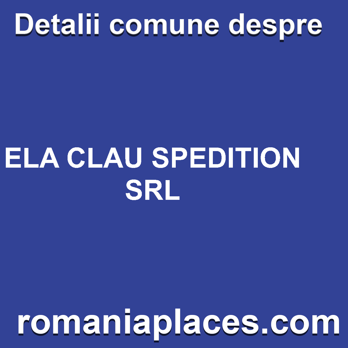 ELA CLAU SPEDITION SRL