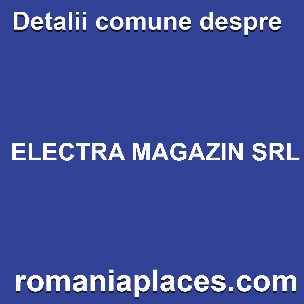 ELECTRA MAGAZIN SRL