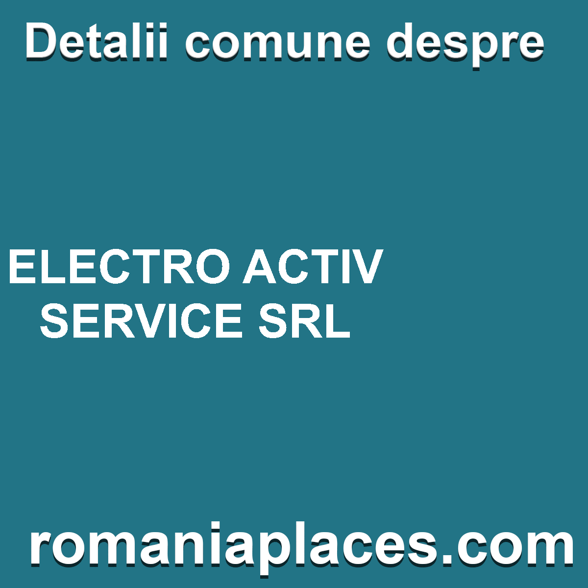 ELECTRO ACTIV SERVICE SRL