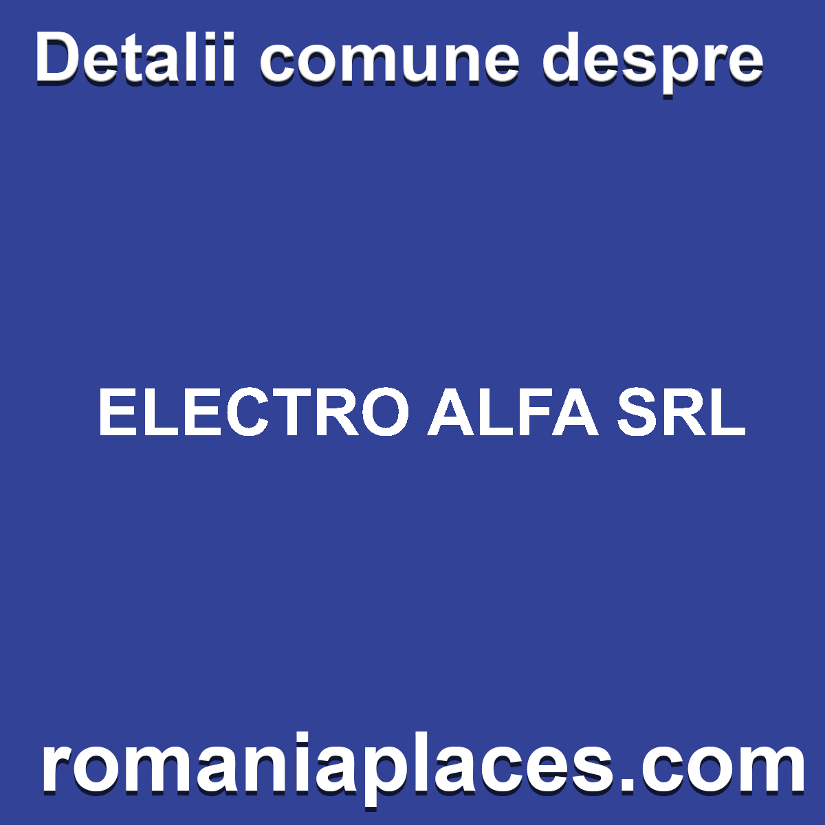 ELECTRO ALFA SRL
