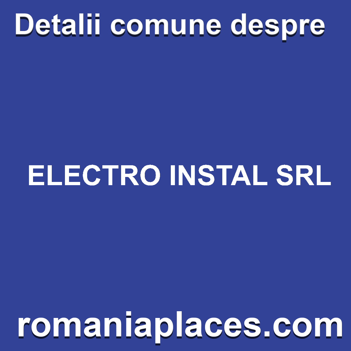 ELECTRO INSTAL SRL