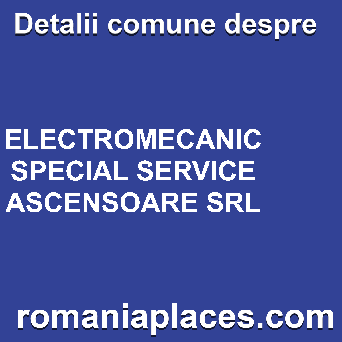 ELECTROMECANIC SPECIAL SERVICE ASCENSOARE SRL