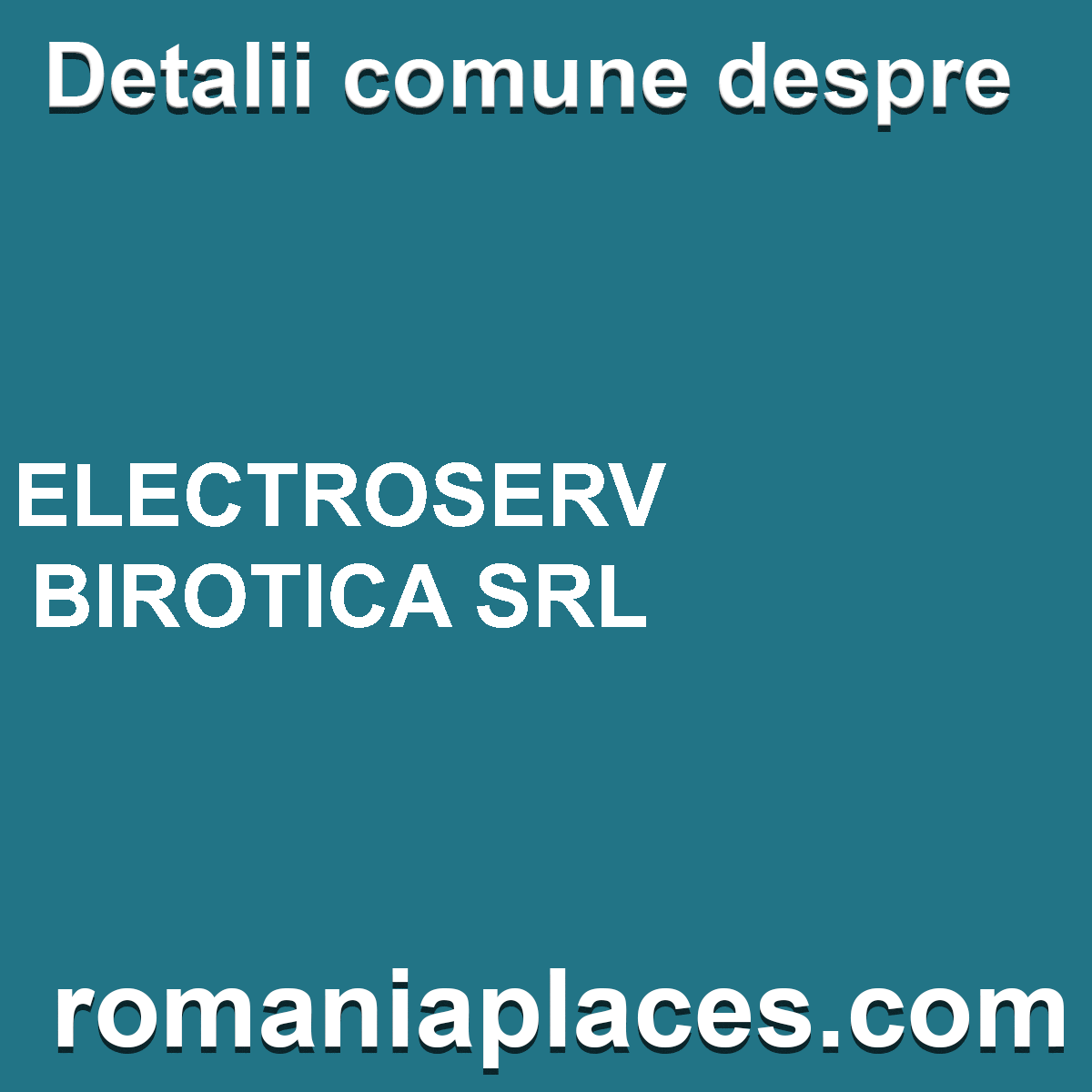 ELECTROSERV BIROTICA SRL