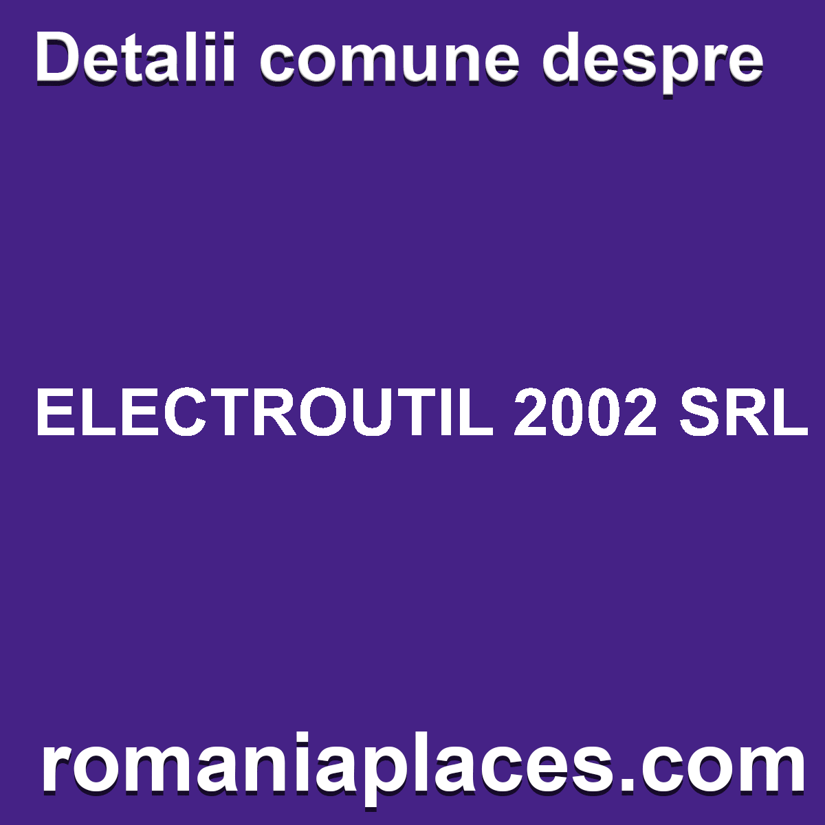 ELECTROUTIL 2002 SRL