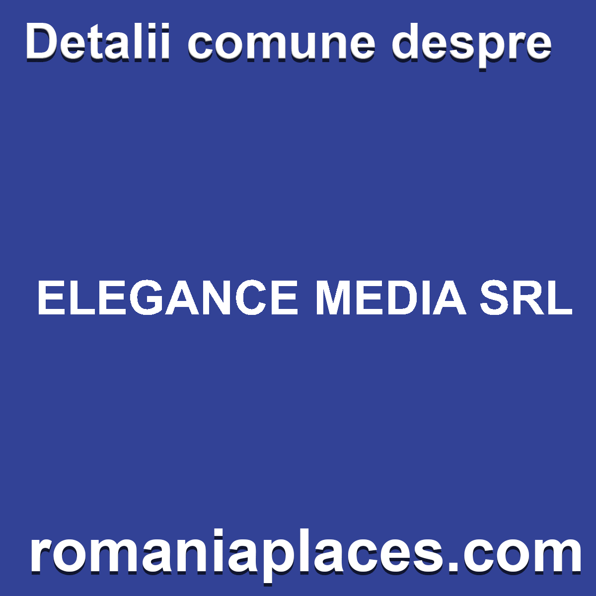 ELEGANCE MEDIA SRL