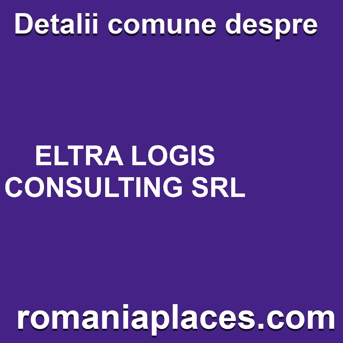 ELTRA LOGIS CONSULTING SRL