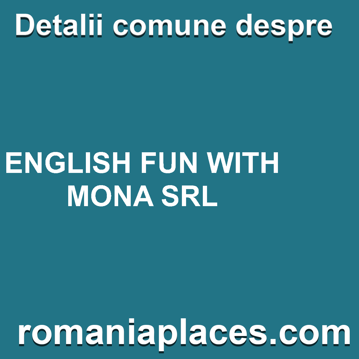ENGLISH FUN WITH MONA SRL