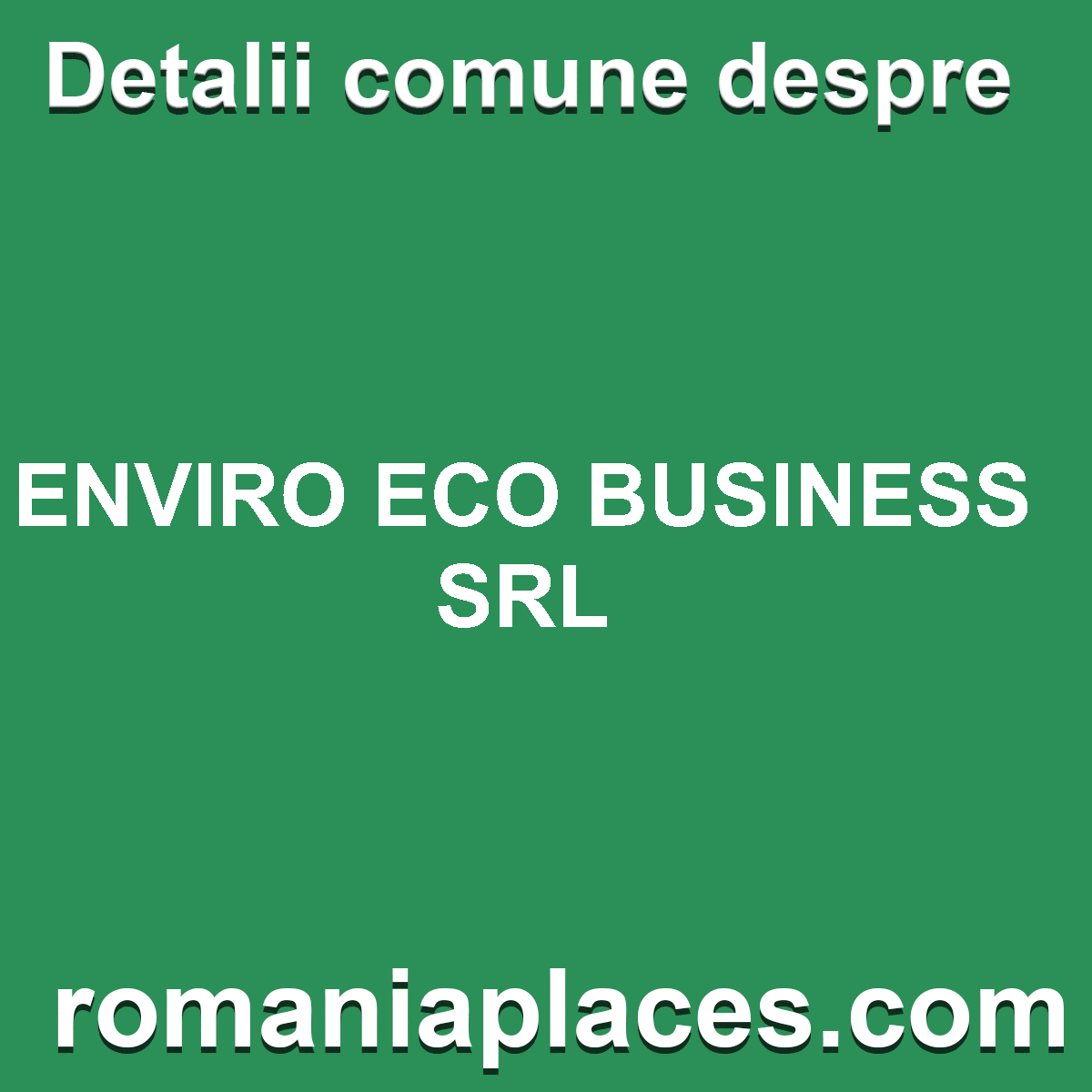 ENVIRO ECO BUSINESS SRL