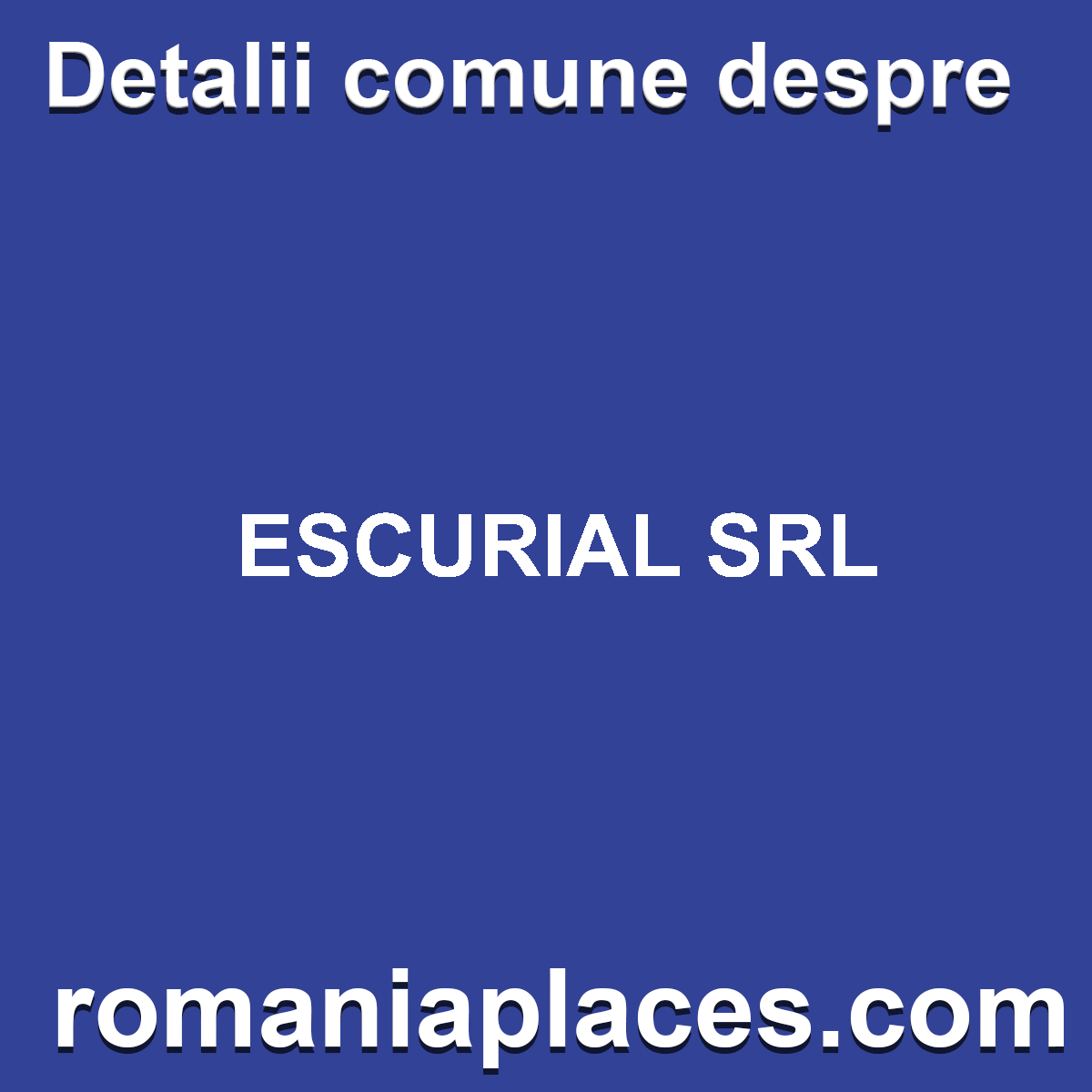 ESCURIAL SRL