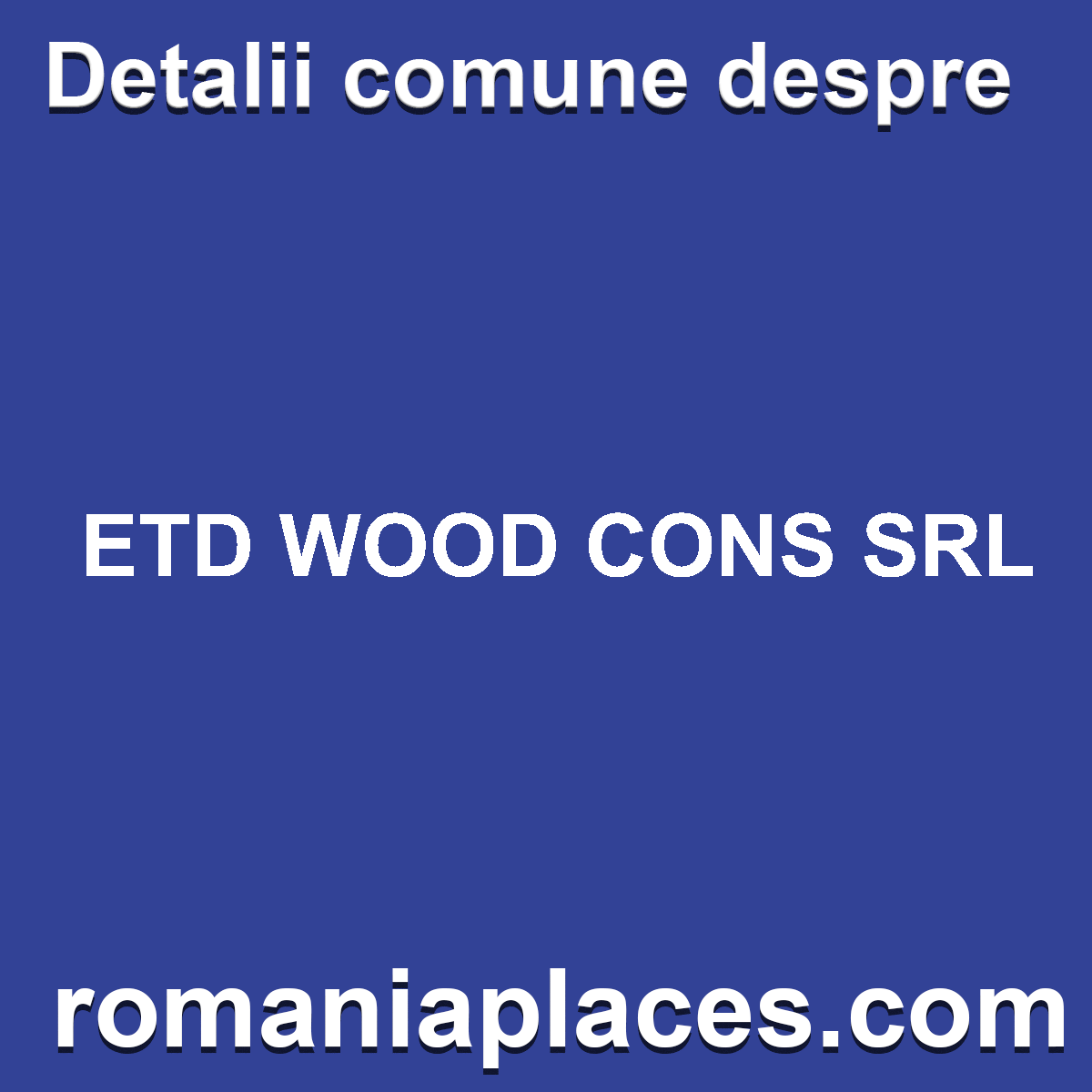 ETD WOOD CONS SRL
