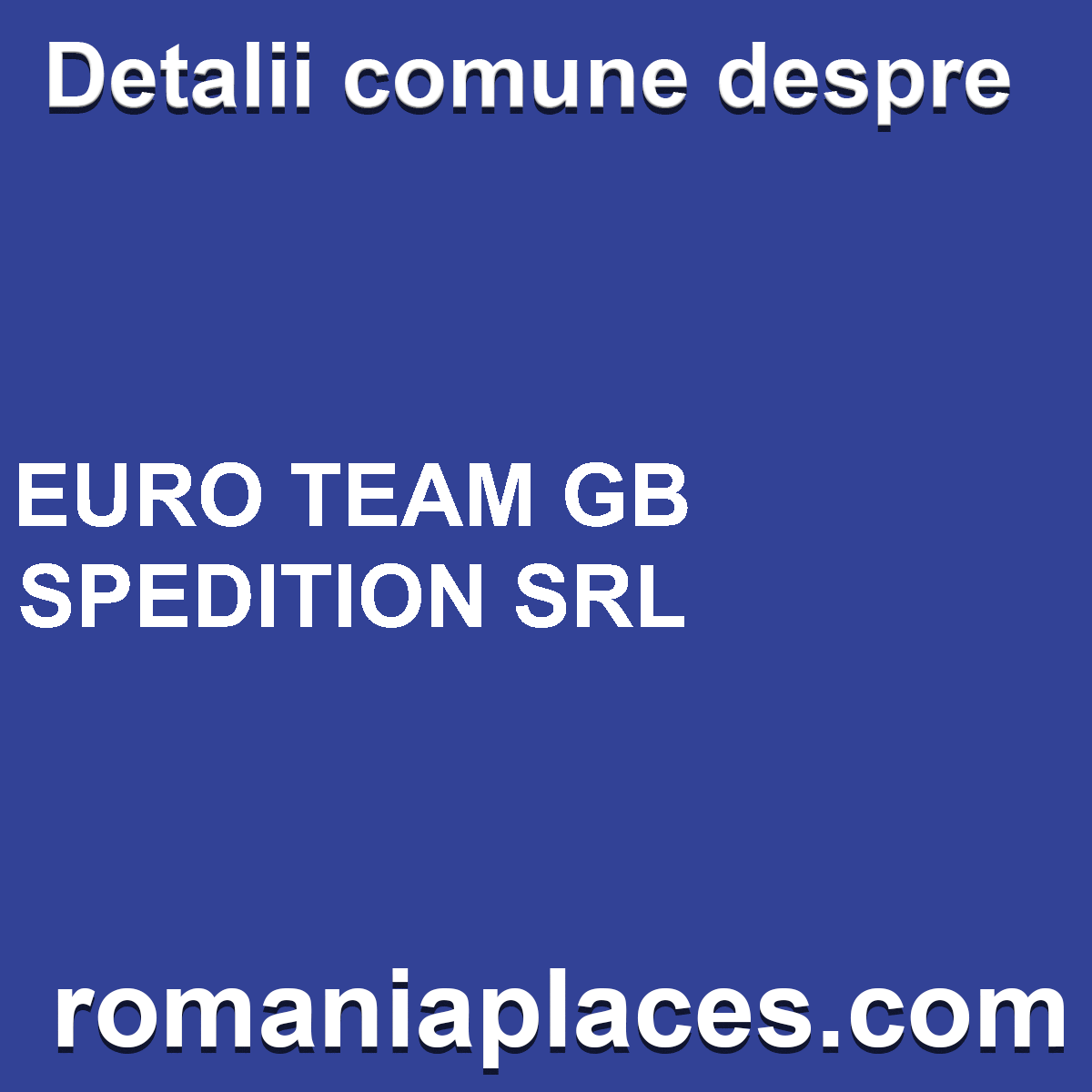 EURO TEAM GB SPEDITION SRL