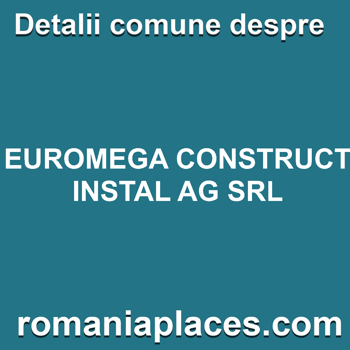 EUROMEGA CONSTRUCT INSTAL AG SRL