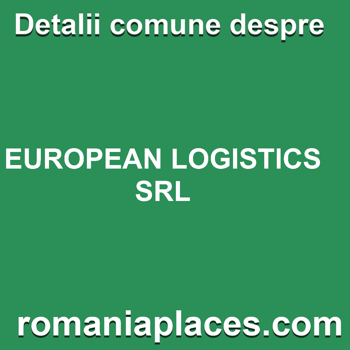EUROPEAN LOGISTICS SRL