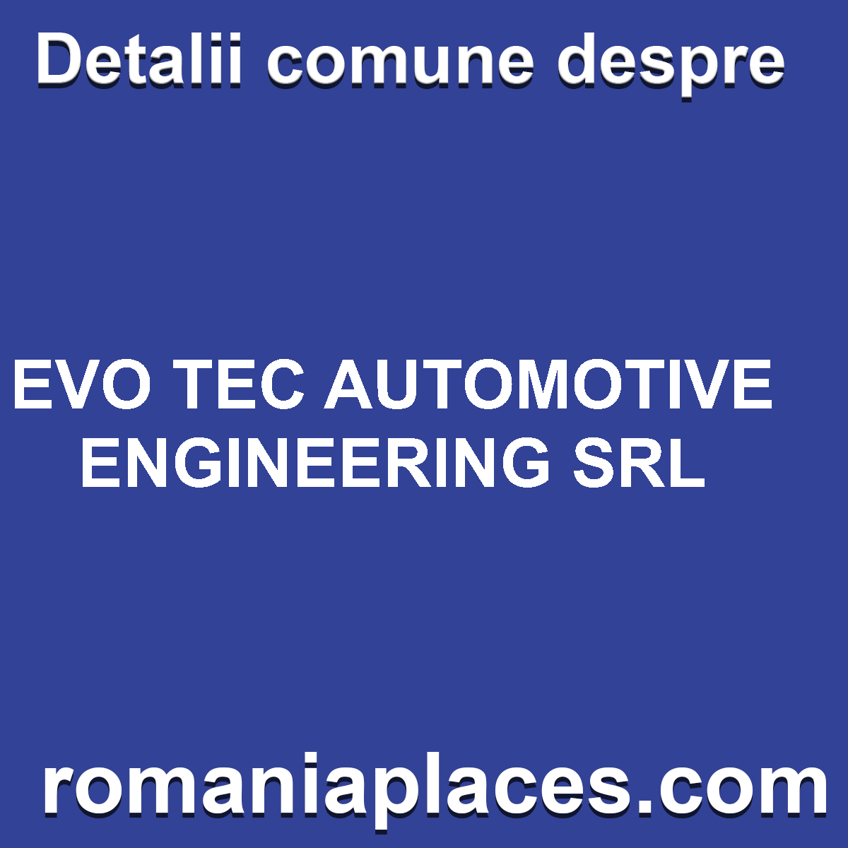 EVO TEC AUTOMOTIVE ENGINEERING SRL