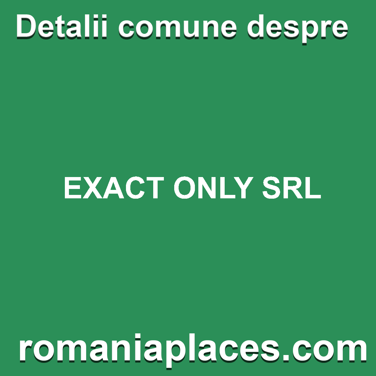 EXACT ONLY SRL