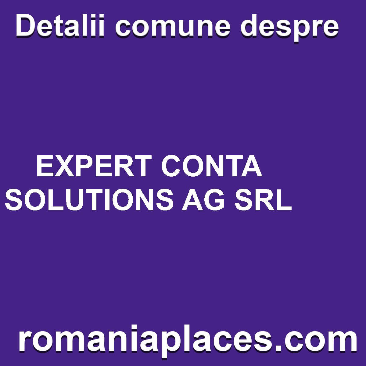 EXPERT CONTA SOLUTIONS AG SRL