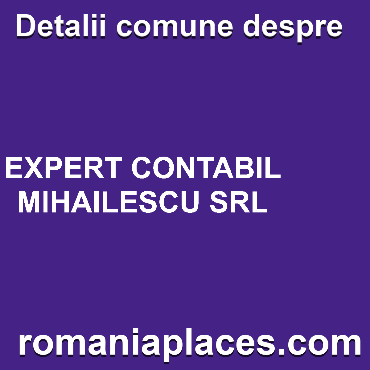 EXPERT CONTABIL MIHAILESCU SRL