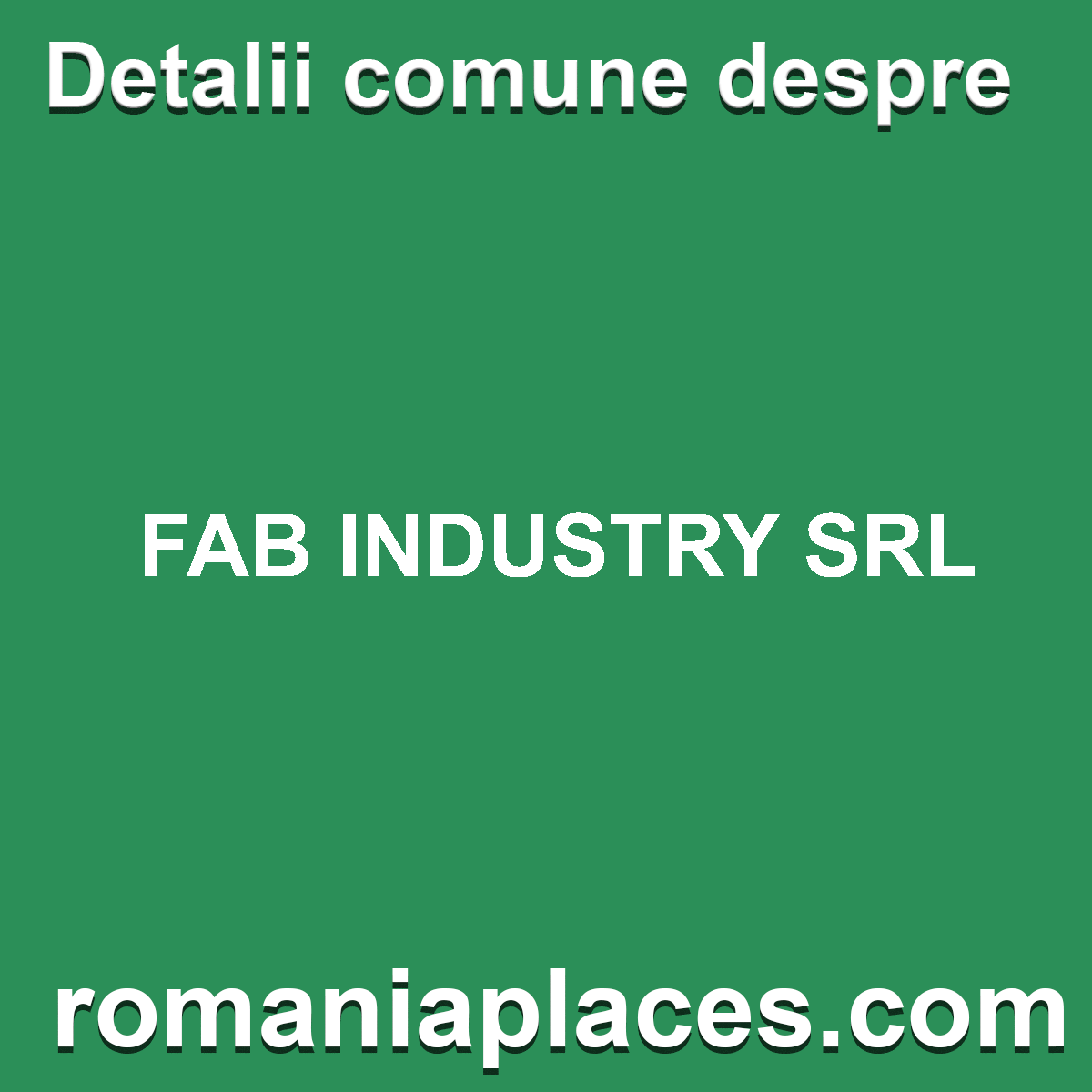 FAB INDUSTRY SRL