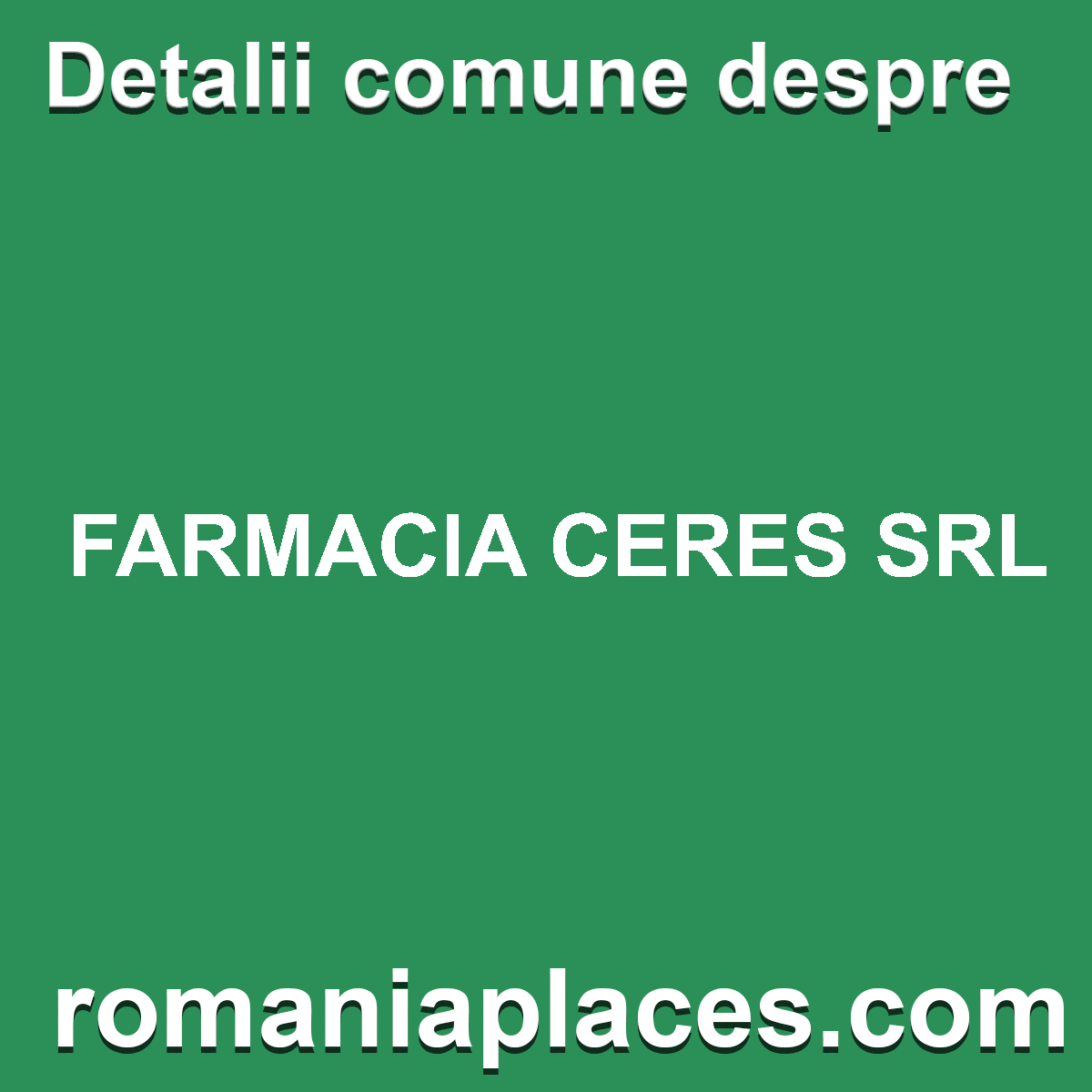 FARMACIA CERES SRL