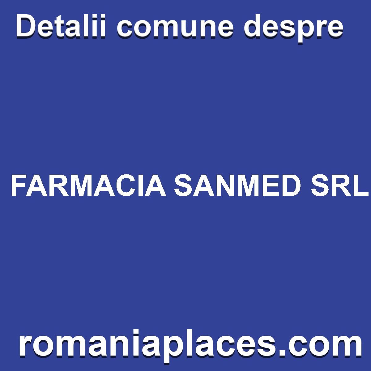 FARMACIA SANMED SRL