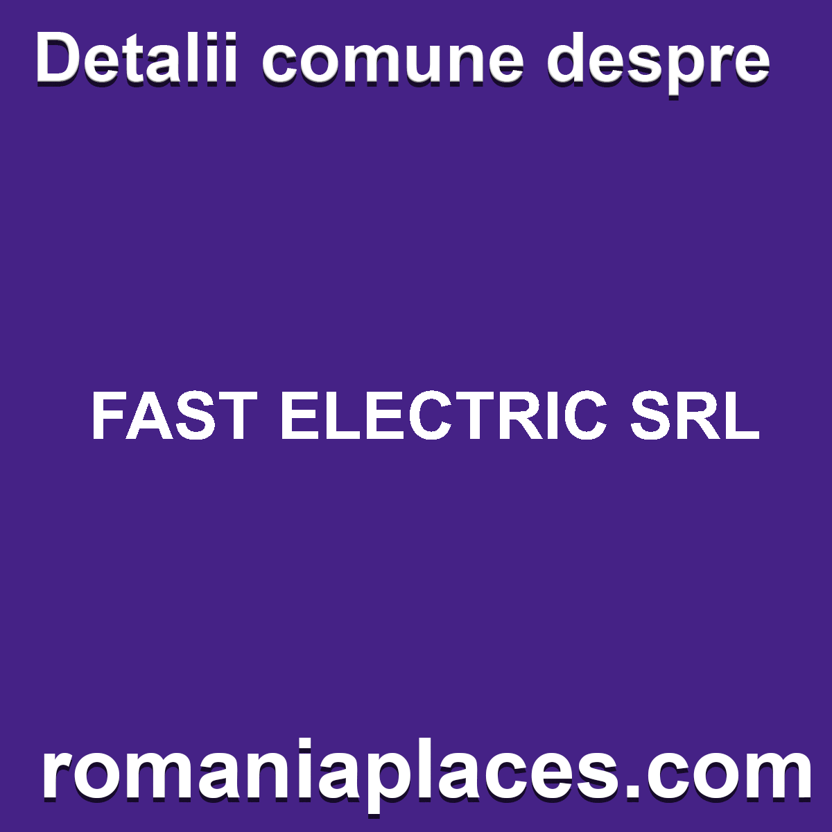 FAST ELECTRIC SRL