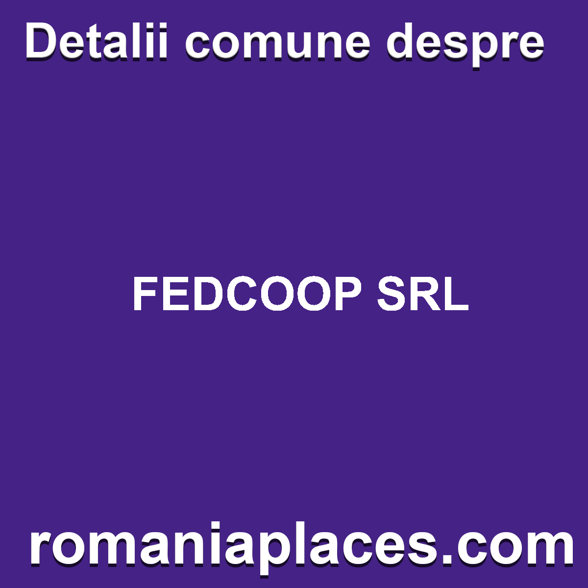 FEDCOOP SRL