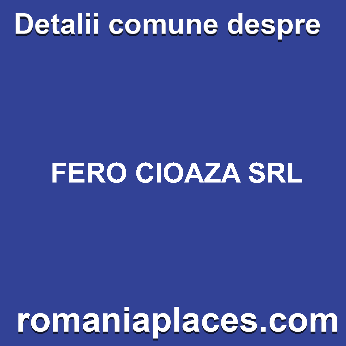 FERO CIOAZA SRL